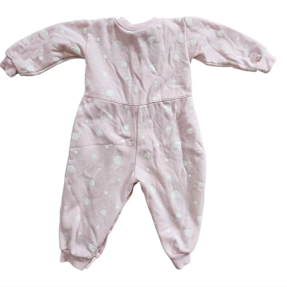 Vintage Ruffle Coquette Baby Girl 18M Bubble Romper Jumpsuit Cottagecore‎ Hearts
